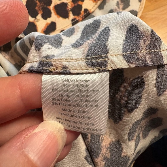 EUC Caroline Constas- Evelyn Leopard Print Long Sleeve Dress. Size M - Picture 7 of 13